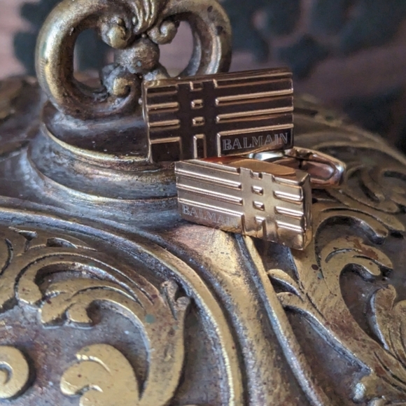 2PCS‼️💥SAPPHIRE💎💯PIERRE BALMAIN SAPPHIRE CRYSTAL SS/WR WATCH WITH CUFF LINKS - Picture 10 of 12